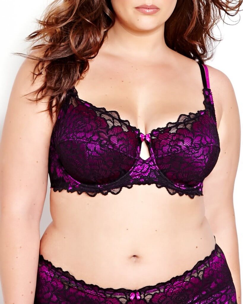 Contrast Lace Femme Couture Bra by Addition Elle  38D to 44DDD (US sizing)