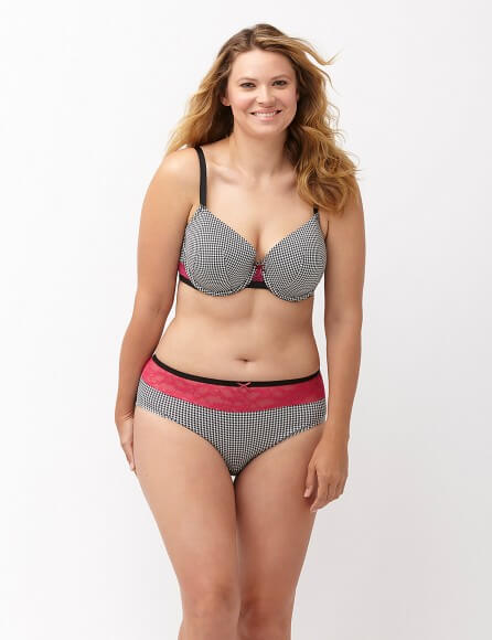 Cotton T-shirt Bra with Lace by Lane Bryant  36C to 46DDD (US sizing)