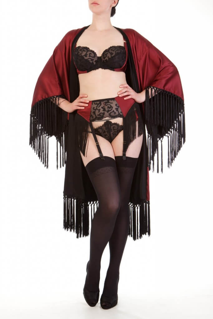 Harlow & Fox August Scarlet Fringed Robe - $835.80