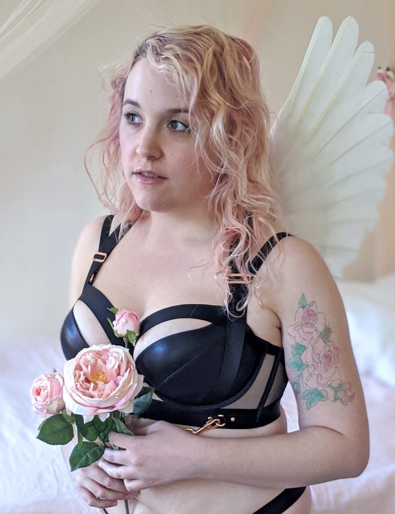 Honey Birdette Kukoro Set on Lingerie Addict columnist and reviewer, Quinne Myers.