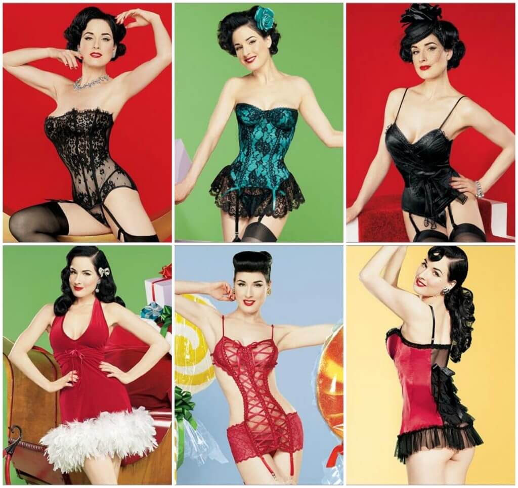 The Dita Von Teese for Frederick's of Hollywood Collection. Burlesque-inspired lingerie for the holiday season.