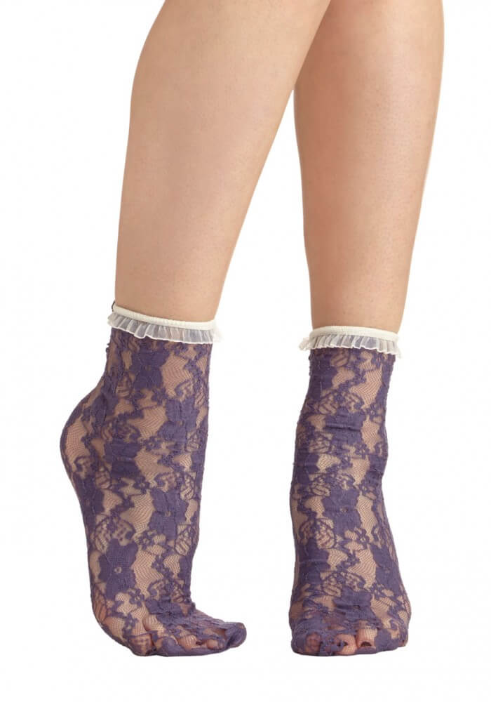 "Lithe Is But a Dream" lace socks from Velvet Heart via ModCloth