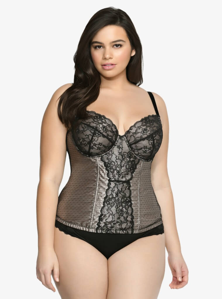 Lace and Mesh Bustier by Torrid