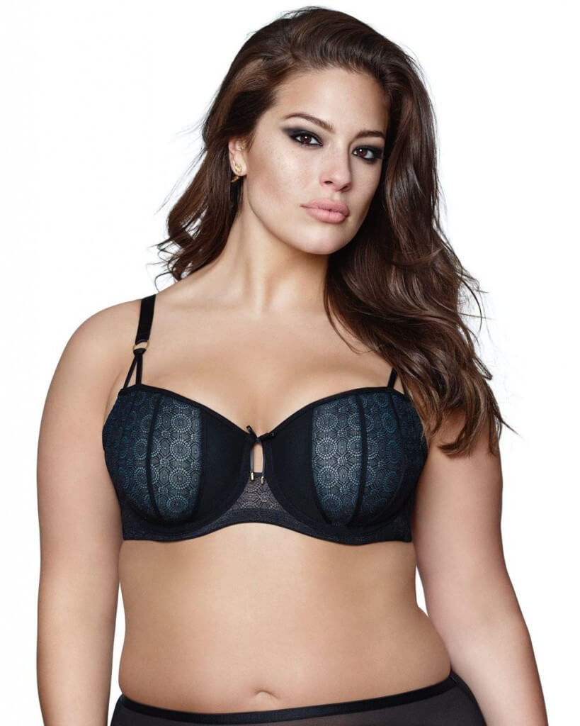 Lace and Mesh Underwire Bra by Addition Elle  36H to 42H (US sizing)