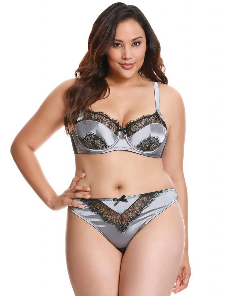 Lace Demi Bra and Panties by Lane Bryant
