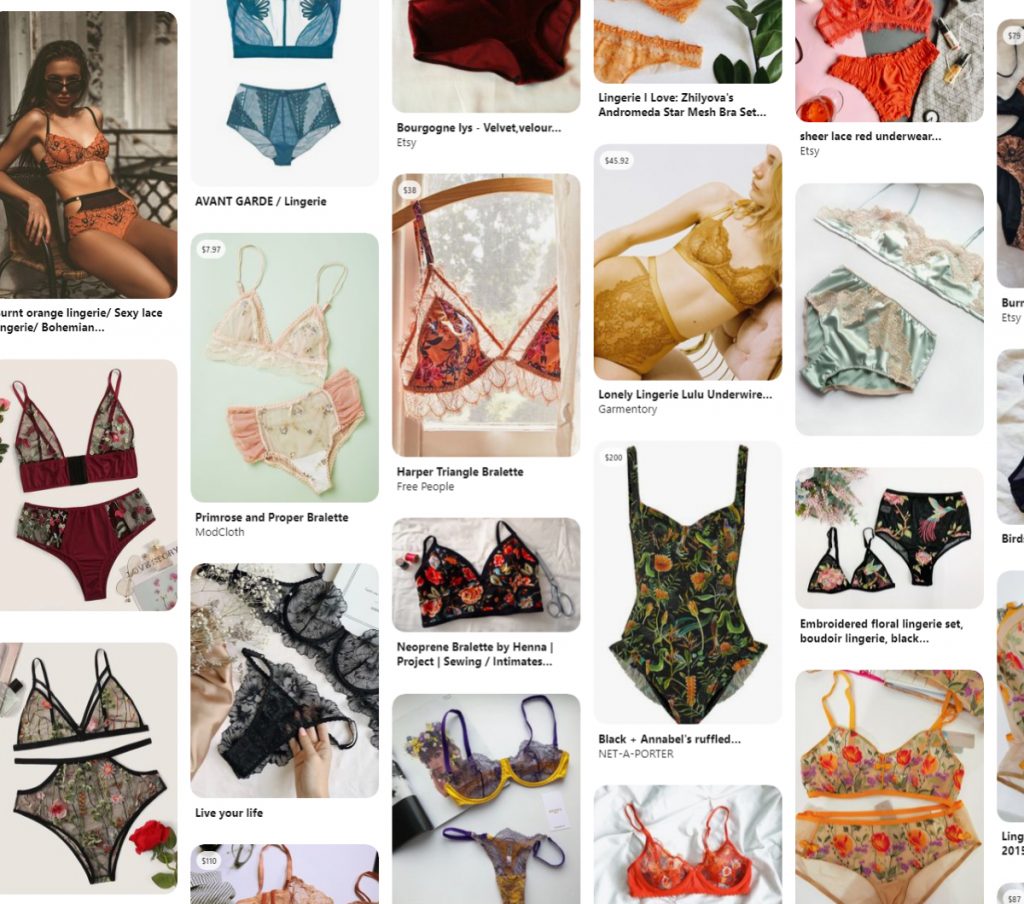 Comment trouver votre style de lingerie personnel grâce à Pinterest.