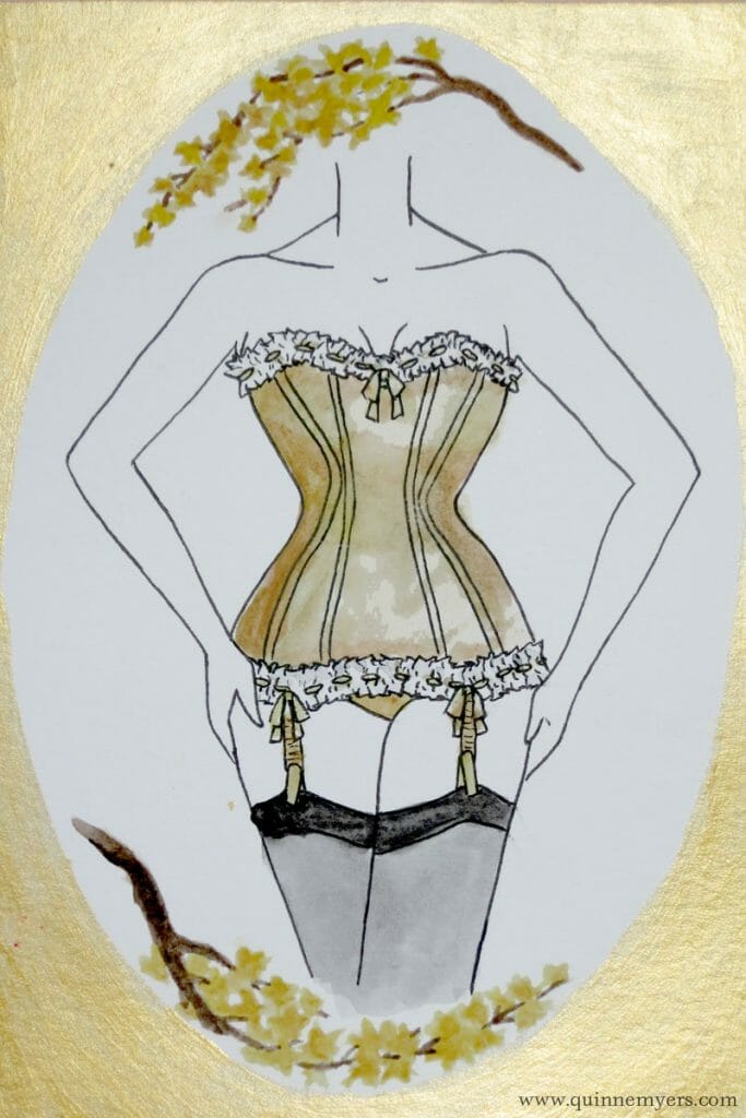 Lingerie zodiac Capricorn by illustrator Quinne Myers