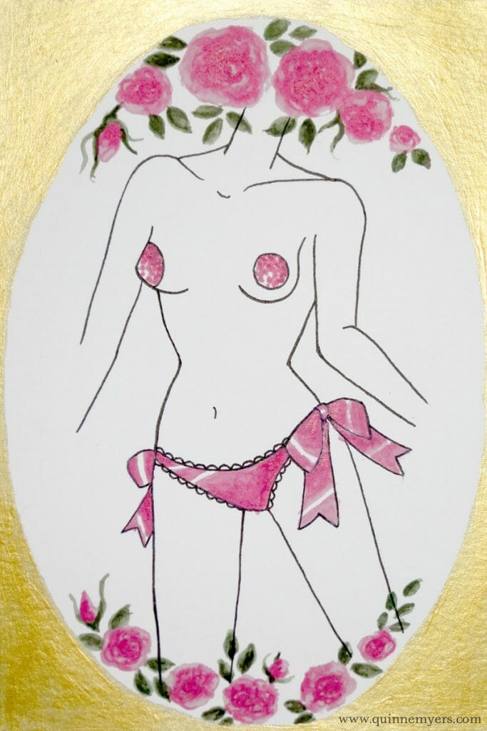 Lingerie zodiac Gemini by illustrator Quinne Myers