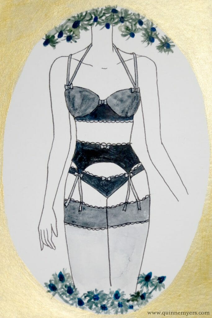 Lingerie zodiac Virgo by illustrator Quinne Myers