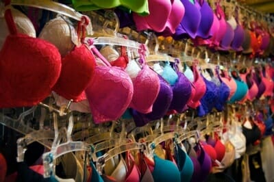 multicolored bras