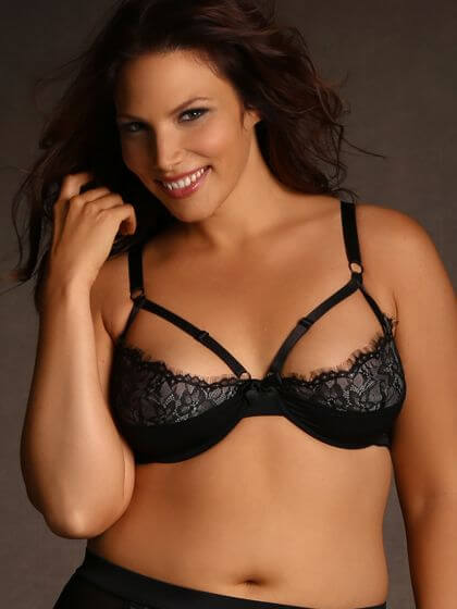 Eyelash Lace Strappy Bra by Hips and Curves  1X to 4X