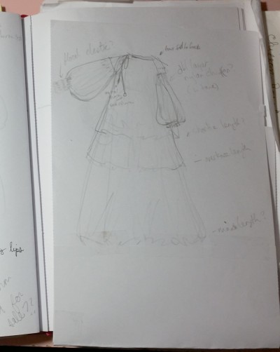 Sketchbook page for she and reverie's Spellbound Gown