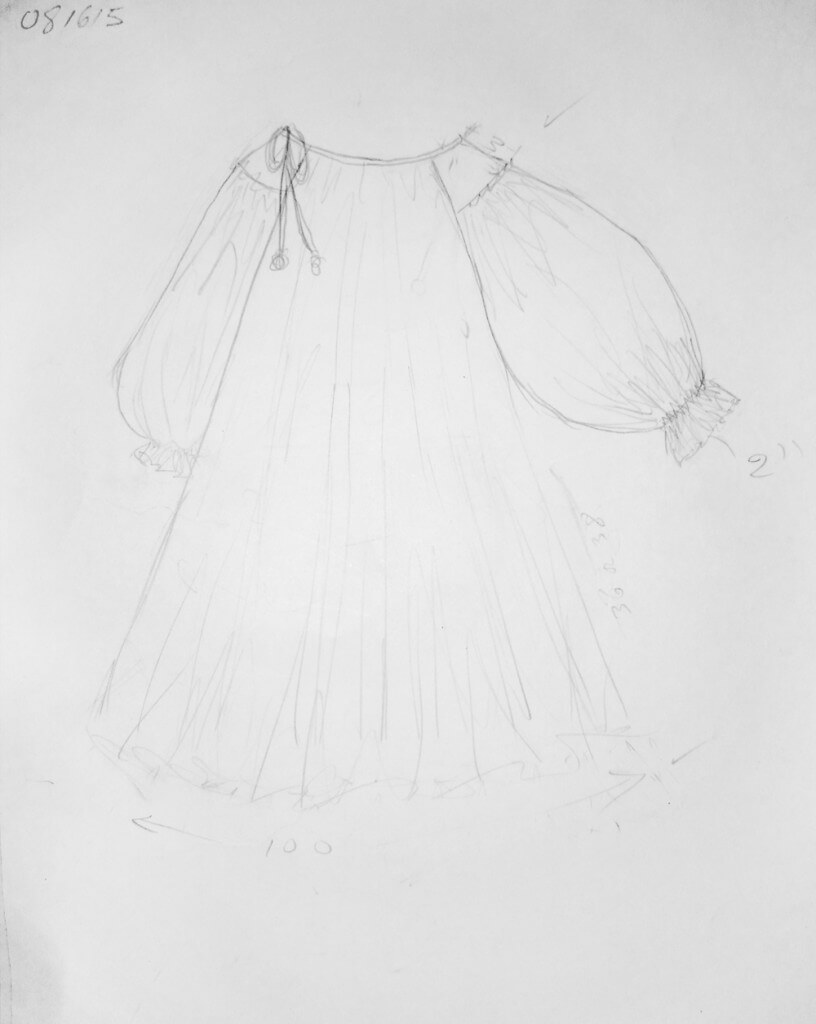 Pencil sketch of she and reverie's Spellbound Gown