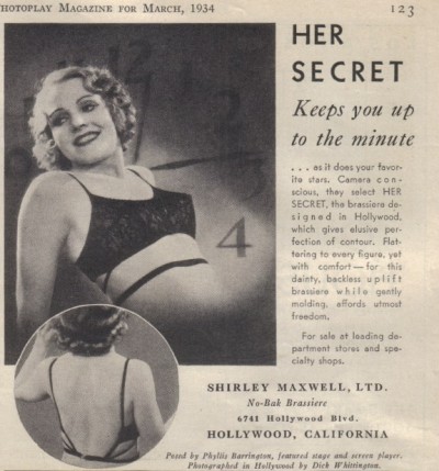 1934 Shirley Maxwell advertisement via flickr.